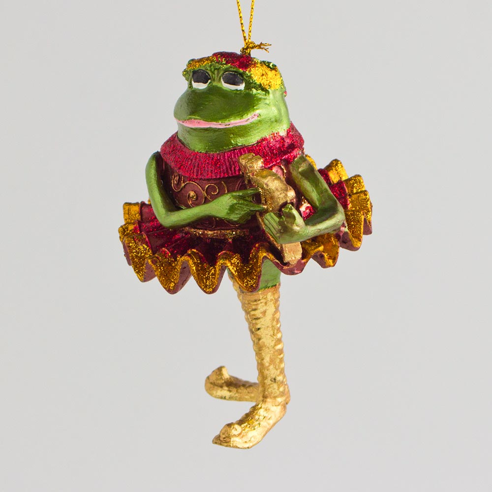 Frosch mit Harfe