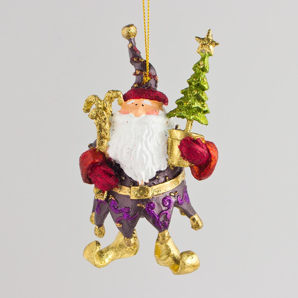 Weihnachtsmann mit Candy, lila