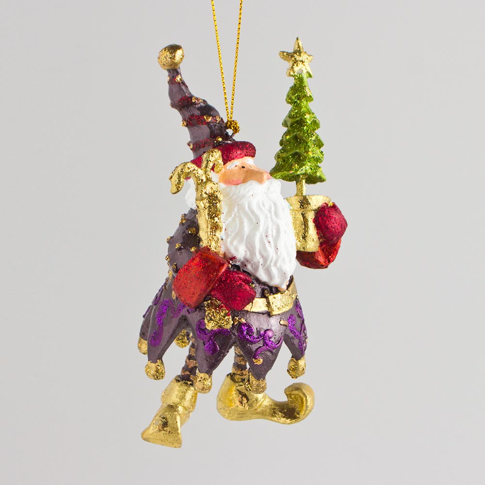Weihnachtsmann mit Candy, lila