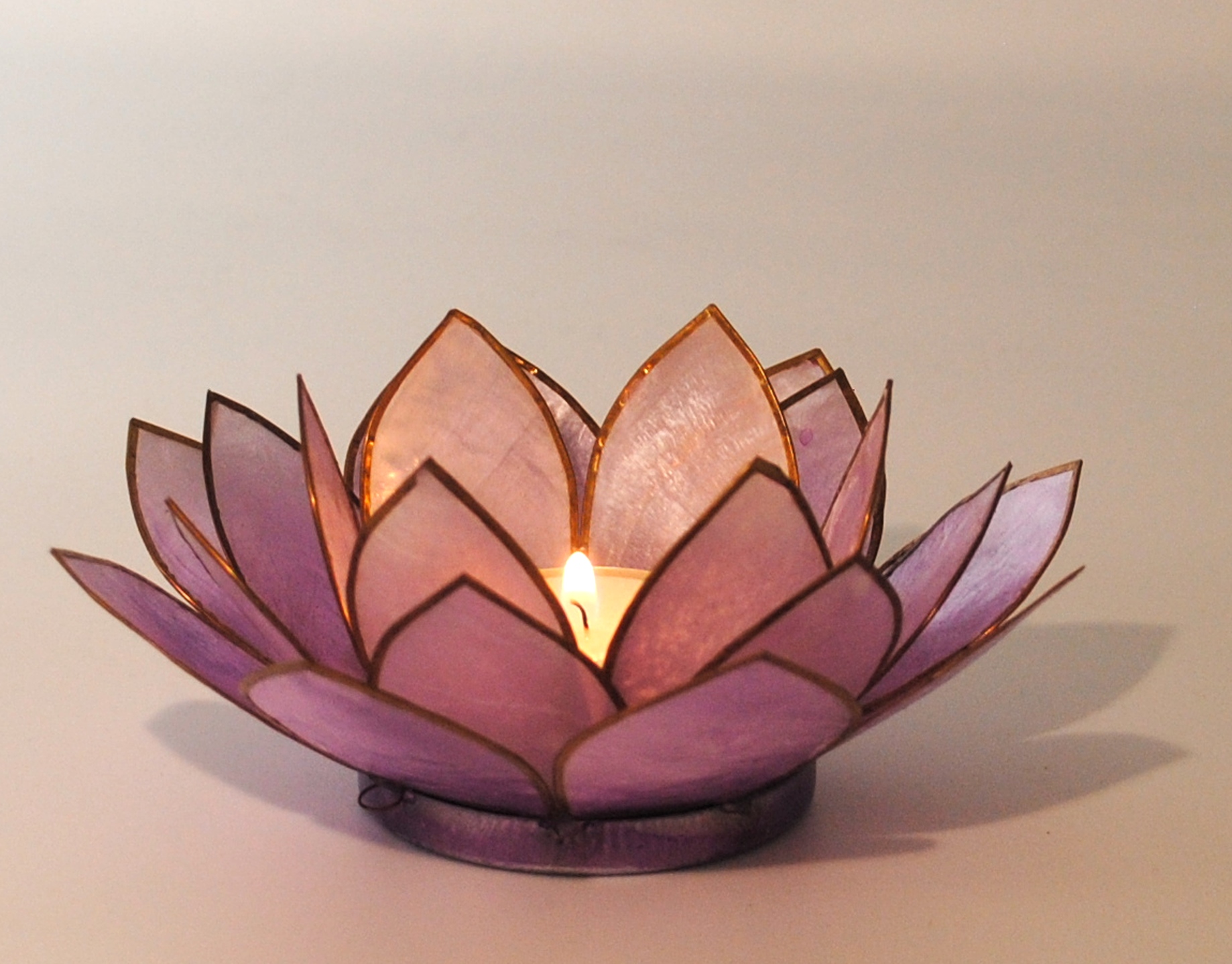 Teelichthalter Lotusblüte - Lila